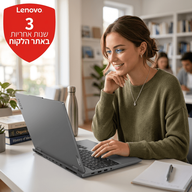 Add beautiful student working at this computer